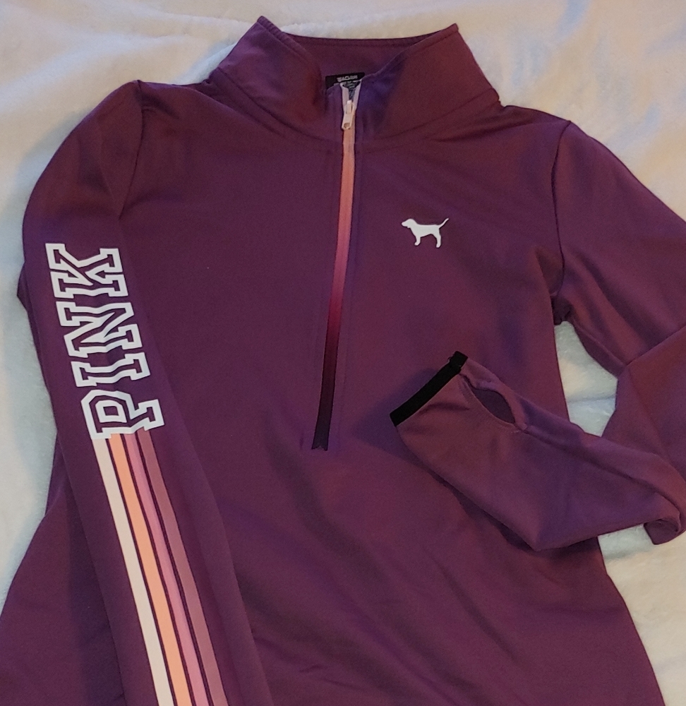 Pink fleece lined pullover